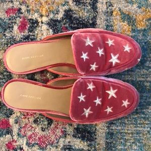 Ann Taylor Karolina Star Velvet Slides